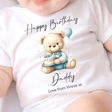 Load image into Gallery viewer, Happy Birthday Big Brother Babygrow, 1st Birthday as My Brother, Big Brother Gift, Big Bro Birthday, Sibling Birthday Sleepsuit Vest Romper