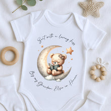 Load image into Gallery viewer, Sent With A Kiss From My Big Sister In Heaven, Brother baby loss, Sibling Memorial, Baby Funeral Outfit, Miracle Baby, Rainbow Baby vest
