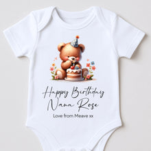 Load image into Gallery viewer, Happy Birthday Daddy Babygrow, 1st Birthday as My Daddy, Dad Birthday Gift, Personalised Birthday Sleepsuit Vest Bodysuit, Daddy from Baby
