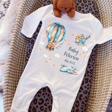 Load image into Gallery viewer, Personalised Born in 2025 Baby Vest, Gender Neutral Baby Sleepsuit, Custom Baby Name Onesie, New Baby Gift, Baby Girl, Baby Announcement