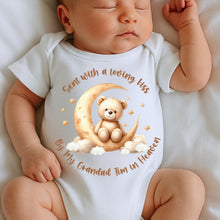 Load image into Gallery viewer, Sent With A Kiss From My Grandparent In Heaven, Grandma baby loss, Nana Memorial, Baby Funeral Outfit, Miracle Baby, Rainbow Baby vest