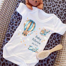 Load image into Gallery viewer, Personalised Born in 2025 Baby Vest, Gender Neutral Baby Sleepsuit, Custom Baby Name Onesie, New Baby Gift, Baby Girl, Baby Announcement