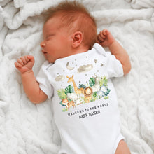 Load image into Gallery viewer, Pregnancy announcement, pregnancy gift, personalised baby vest, bodysuit, baby shower gift, unisex baby gift, personalised sleepsuit, Onesie