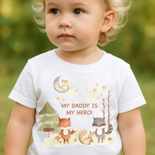 Load image into Gallery viewer, I Love My Daddy  T-Shirt, Baby & Kids Tee, Daddy is my Hero design, Daddy Gift Baby Top, Toddler Children Girls Boys, I love my Daddies