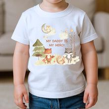 Load image into Gallery viewer, I Love My Daddy  T-Shirt, Baby & Kids Tee, Daddy is my Hero design, Daddy Gift Baby Top, Toddler Children Girls Boys, I love my Daddies