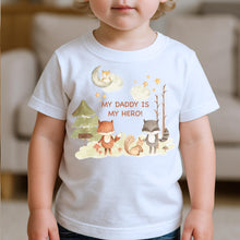 Load image into Gallery viewer, I Love My Daddy  T-Shirt, Baby & Kids Tee, Daddy is my Hero design, Daddy Gift Baby Top, Toddler Children Girls Boys, I love my Daddies