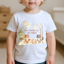 Load image into Gallery viewer, I Love My Daddy  T-Shirt, Baby & Kids Tee, Daddy is my Hero design, Daddy Gift Baby Top, Toddler Children Girls Boys, I love my Daddies