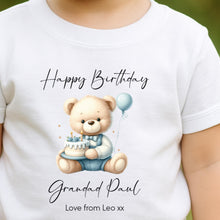 Load image into Gallery viewer, Happy Birthday Daddy T-Shirt, 1st Birthday as My Dad, Parents Gift, Papa Birthday, Dad Birthday, Toddler Tee, Personalised Gift Dad Birthday