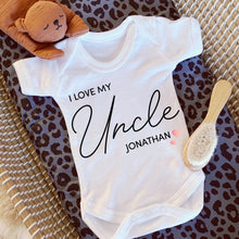 Load image into Gallery viewer, I love you Uncle babygrow / Sleepsuit