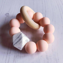 Load image into Gallery viewer, Newborn Mini Teether - Peach - Hopes, Dreams & Jellybeans