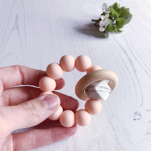 Load image into Gallery viewer, Newborn Mini Teether - Peach - Hopes, Dreams & Jellybeans