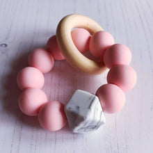 Load image into Gallery viewer, Newborn Mini Teether - Pink - Hopes, Dreams & Jellybeans