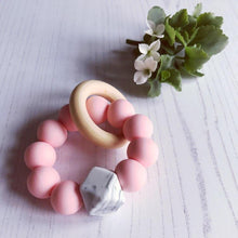 Load image into Gallery viewer, Newborn Mini Teether - Pink - Hopes, Dreams & Jellybeans