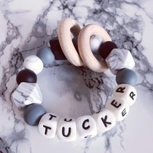 Load image into Gallery viewer, Personalised Silicone Teething Ring - Hopes, Dreams & Jellybeans