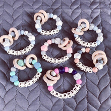 Load image into Gallery viewer, Personalised Silicone Teething Ring - Hopes, Dreams & Jellybeans