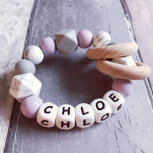 Load image into Gallery viewer, Personalised Silicone Teething Ring - Hopes, Dreams & Jellybeans
