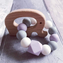 Load image into Gallery viewer, Elephant Mini Teething Ring - Lilac - Hopes, Dreams & Jellybeans