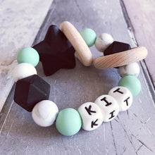 Load image into Gallery viewer, Personalised Silicone Star Teether - Hopes, Dreams & Jellybeans