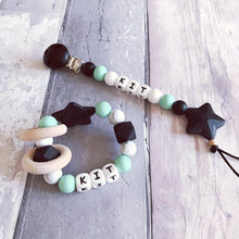 Load image into Gallery viewer, Personalised Silicone Star Teether - Hopes, Dreams & Jellybeans