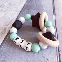 Load image into Gallery viewer, Personalised Silicone Star Teether - Hopes, Dreams & Jellybeans