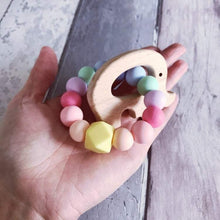 Load image into Gallery viewer, Elephant Mini Teething Ring - Pastel Rainbow - Hopes, Dreams & Jellybeans