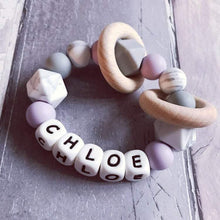 Load image into Gallery viewer, Personalised Silicone Teething Ring - Hopes, Dreams & Jellybeans