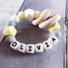 Load image into Gallery viewer, Personalised Silicone Teething Ring - Hopes, Dreams & Jellybeans