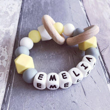 Load image into Gallery viewer, Personalised Silicone Teething Ring - Hopes, Dreams & Jellybeans