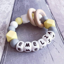 Load image into Gallery viewer, Personalised Silicone Teething Ring - Hopes, Dreams & Jellybeans