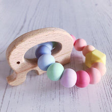 Load image into Gallery viewer, Elephant Mini Teething Ring - Pastel Rainbow - Hopes, Dreams & Jellybeans