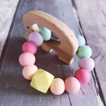 Load image into Gallery viewer, Elephant Mini Teething Ring - Pastel Rainbow - Hopes, Dreams & Jellybeans