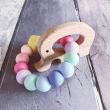Load image into Gallery viewer, Elephant Mini Teething Ring - Pastel Rainbow - Hopes, Dreams & Jellybeans