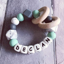 Load image into Gallery viewer, Personalised Silicone Teething Ring - Hopes, Dreams & Jellybeans