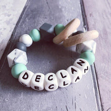 Load image into Gallery viewer, Personalised Silicone Teething Ring - Hopes, Dreams & Jellybeans