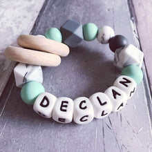 Load image into Gallery viewer, Personalised Silicone Teething Ring - Hopes, Dreams & Jellybeans