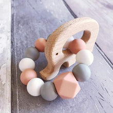 Load image into Gallery viewer, Elephant Mini Teething Ring - Peach - Hopes, Dreams & Jellybeans