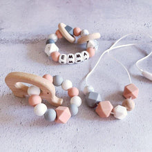 Load image into Gallery viewer, Elephant Mini Teething Ring - Peach - Hopes, Dreams & Jellybeans