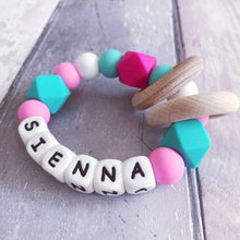 Load image into Gallery viewer, Personalised Silicone Teething Ring - Hopes, Dreams & Jellybeans