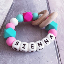 Load image into Gallery viewer, Personalised Silicone Teething Ring - Hopes, Dreams & Jellybeans