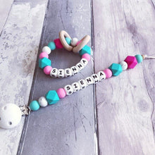 Load image into Gallery viewer, Personalised Silicone Teething Ring - Hopes, Dreams & Jellybeans