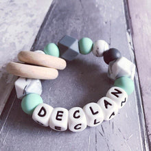Load image into Gallery viewer, Personalised Silicone Teething Ring - Hopes, Dreams & Jellybeans