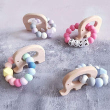 Load image into Gallery viewer, Elephant Mini Teething Ring - Baby blue - Hopes, Dreams & Jellybeans