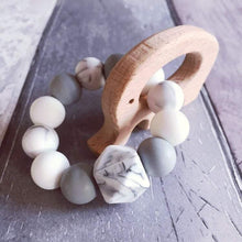 Load image into Gallery viewer, Elephant Mini Teething Ring - Marble - Hopes, Dreams & Jellybeans