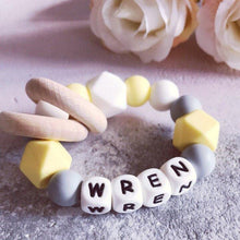 Load image into Gallery viewer, Personalised Silicone Teething Ring - Hopes, Dreams & Jellybeans