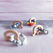 Load image into Gallery viewer, Elephant Mini Teething Ring - Marble - Hopes, Dreams & Jellybeans