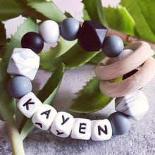 Load image into Gallery viewer, Personalised Silicone Teething Ring - Hopes, Dreams & Jellybeans