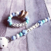Load image into Gallery viewer, Dummy Clip and Teether Set - Baby Blue - Hopes, Dreams & Jellybeans