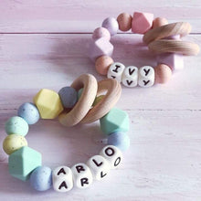 Load image into Gallery viewer, Personalised Silicone Teething Ring - Hopes, Dreams & Jellybeans