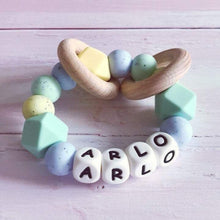 Load image into Gallery viewer, Personalised Silicone Teething Ring - Hopes, Dreams & Jellybeans