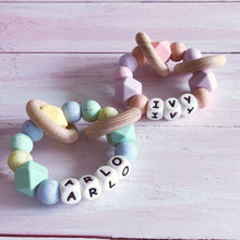 Load image into Gallery viewer, Personalised Silicone Teething Ring - Hopes, Dreams & Jellybeans